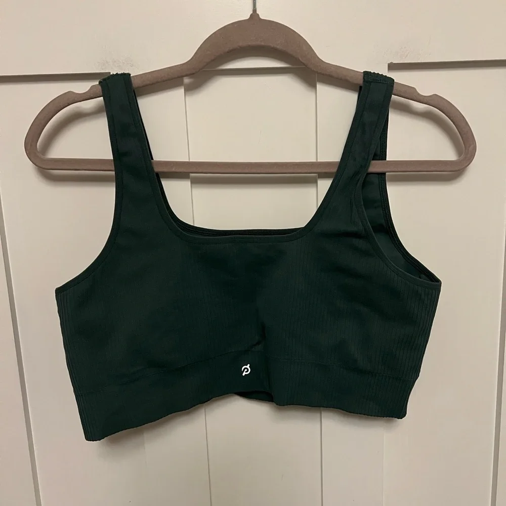 Peloton Womens Seamless Square Neck Bra Green Size XL/XXL